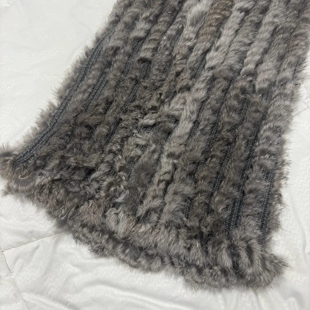 Real Rabbit Fur Scarf - Picture 6 of 8